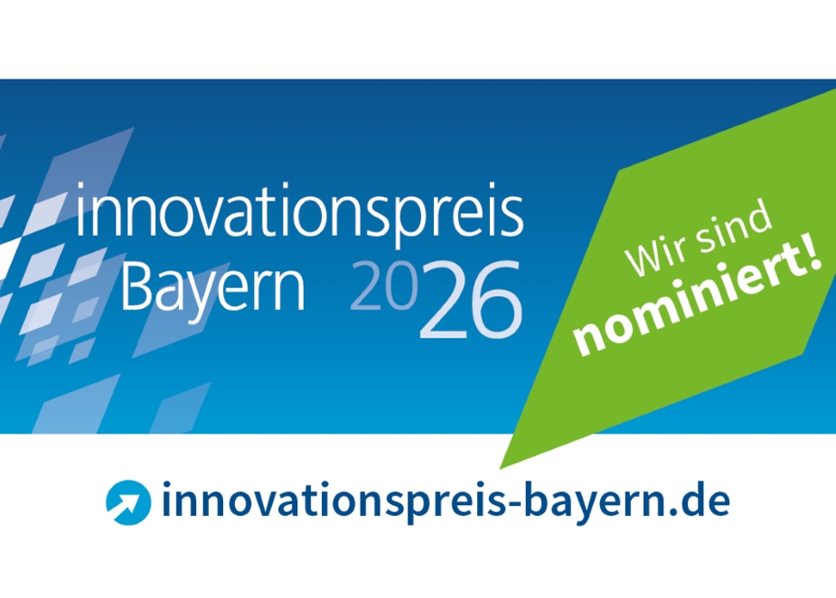Nominierungssiegel des Innovationspreises Bayern
